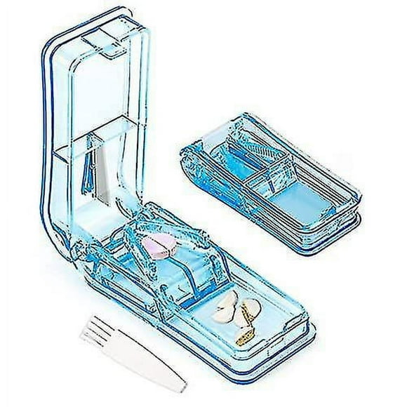 Pill Tablet Cutter For Small Or Large Pills, Pill Splitter With Blade For Pills And Tablets Cut In Half Quarter