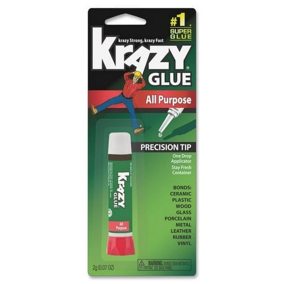 Elmer's Original Formula Krazy Glue 0.07 oz - Plastic, Metal, Rubber - 1 Each - Clear