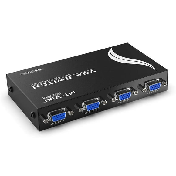 Conmutador VGA MT-VIKI, selector de vídeo de 4 puertos (4 entradas y 1 salida)