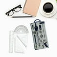 thumbnail image 6 of Geometry Tools Metal Compass Protractor Ruler for Students Engineers Architects with Portable Storage Case, 6 of 9