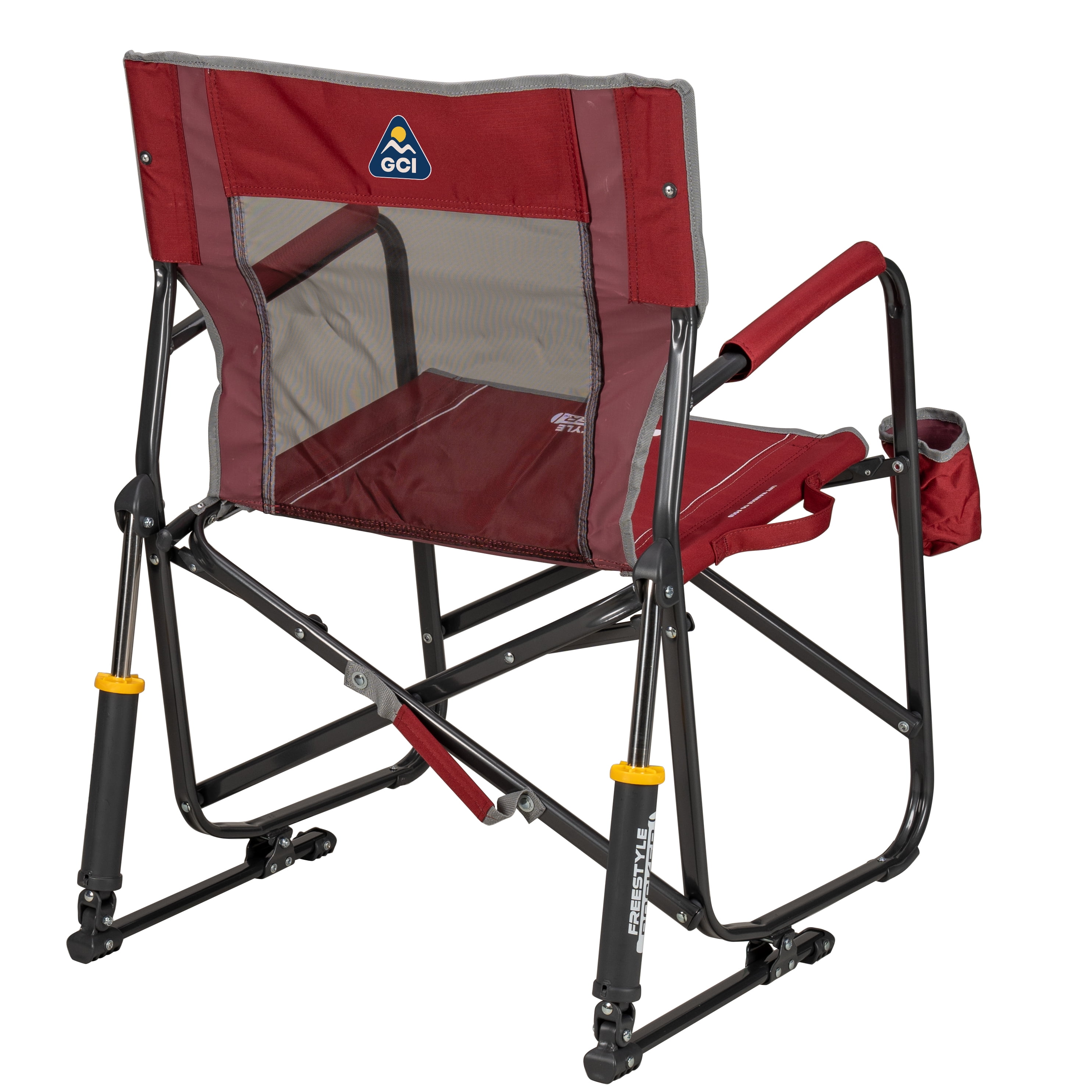 GCI Outdoor Freestyle Rocker Foldable Rocking Camp Chair, Cinnamon