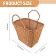 thumbnail image 2 of Tineasur Handmade Brown Woven Plastic Storage Basket Organizer for Home and Office Use, 2 of 6