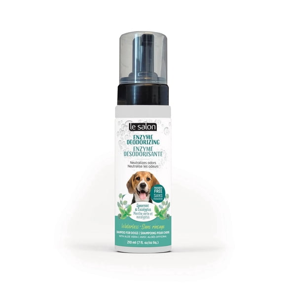 Le Salon Shampoing Sans Rinçage Désodorisant aux Enzymes pour Chiens, 210ml