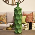 thumbnail image 2 of Urban Trends Collection 24402 Ceramic Round Bottle Vase With Dimpled Sides, Large - Green, 2 of 2