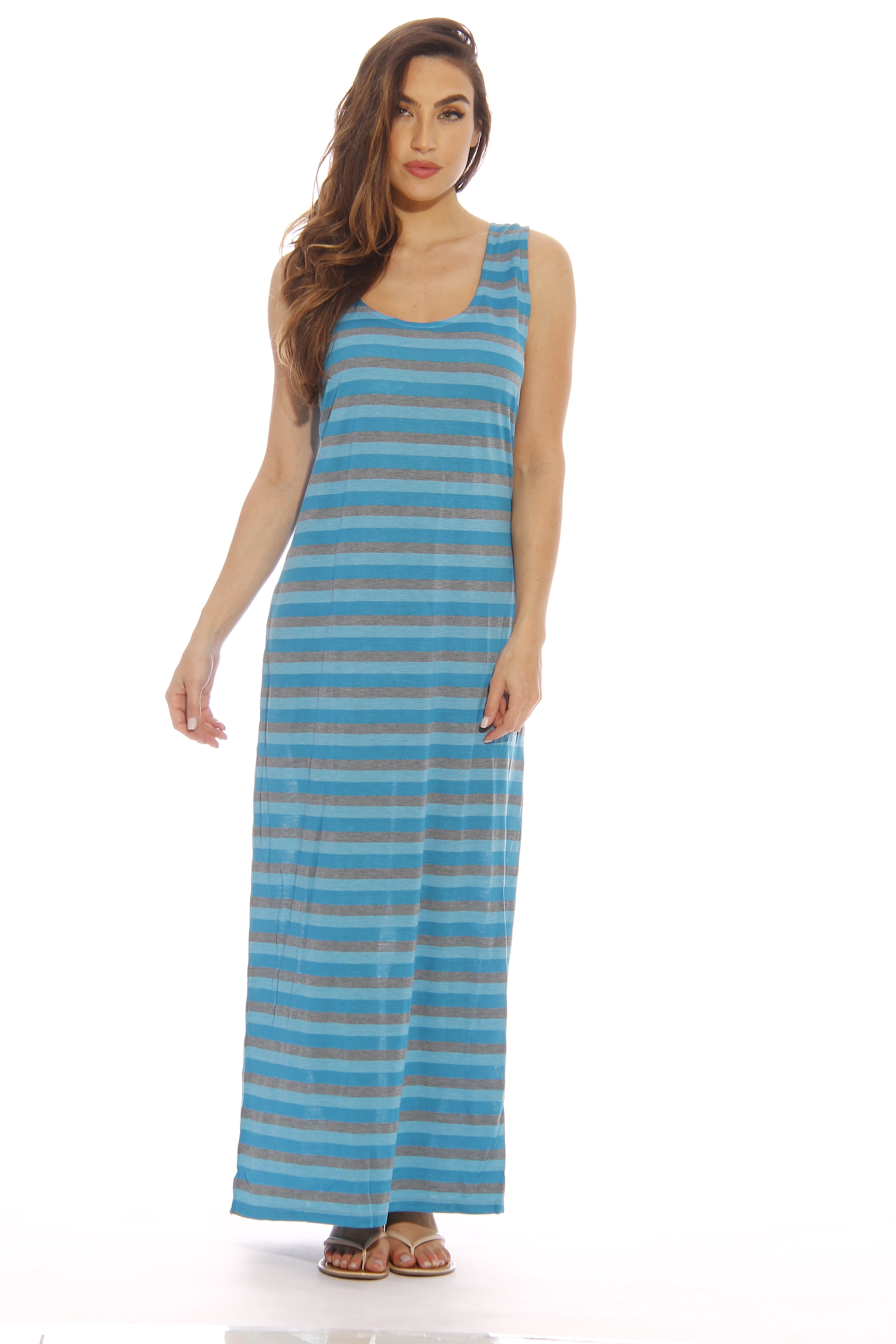 Just Love - Plus Size Summer Dresses / Maxi Dress (Turquoise, 1X ...