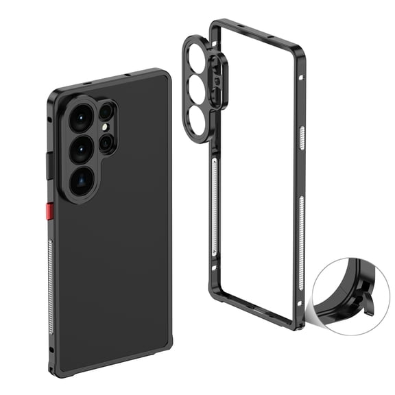 Dteck Bumper Case for Samsung Galaxy S26 Ultra, Ultra-Thin Metal Frame Camera Lens Protector Case Shockproof Heat Dissipation Bumper for Samsung Galaxy S26 Ultra,Black
