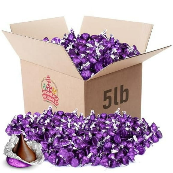 HERSHEY'S Kisses Special Dark, Mildly Sweet Chocolate Bulk Candy - Perfect for Holidays ! (5 Pound Bag), Full Size