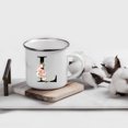thumbnail image 2 of Koyal Wholesale Stainless Steel Campfire Coffee Mug, Blush Floral Monogram, Letter L, 2 of 5