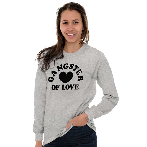 Cool Funny Gangster of Love Heart Women's Long Sleeve T Shirt Brisco Brands S