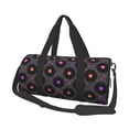 thumbnail image 1 of Fotbe Vinyl Records Musical Notes Bolsa Deportiva de Lona Plegable con Estampado, Bolsa de Gimnasio con Bolsillo Seco/Húmedo, Bolsa de Viaje Ultraligera de Gran Capacidad, 1 of 6