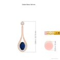 thumbnail image 2 of ANGARA Natural 1.2 ct Blue Sapphire Long Drop Earrings with Diamond in 14K Rose Gold for Women (Size-6x4mm) | September Birthstone, Anniversary Jewelry Gift for Women | Natural Blue Sapphire Earrings, 2 of 6