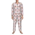thumbnail image 3 of Naloa Hello Easter Men’s Pajamas Set - Long Sleeve Button Down Sleep Shirt and Pajama Bottoms Sleepwear Set-Medium, 3 of 7