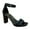 Midnight Blue, variant on Women's Joy Heeled Sandals Ginger Leather 5M
