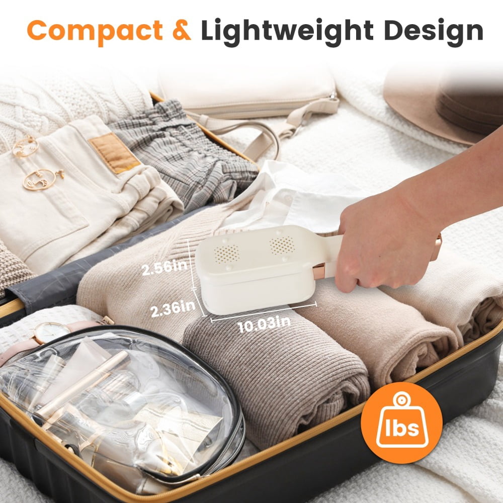 3 in 1 Travel Steamer for Clothes, 1000W Handheld Garment Steamer with 180° Rotating Head, Hanging & Clip Steamer with 20OZ Leak-Proof Tank for Travel, Home