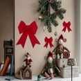 thumbnail image 5 of Large Christmas Bow, 1PCS Plush Giant Bow with Long Streamers Huge, 21x31cm Xmas Tree Red Bows Outdoor Indoor for Garland Wreath, Stairs, Door, Fireplace, Railing, Porch,Wedding, Party, 5 of 8