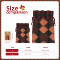 thumbnail image 2 of Color Matching Linen Bundle Mouth Gift Bag Can Be Used For Daily Small Items Argyle Plaid Darksalmon_2 Medium, 2 of 8