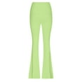 thumbnail image 4 of Gkeoshab Yoga Pants Women Women's Loose Fit Solid Color Yoga Pants - Soft & Stretchy Polyester Spandex Lounge Trousers Green L, 4 of 5