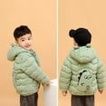 thumbnail image 3 of Favoffer Girls and Toddlers' Lightweight Padded Coat Boys Long Sleeve Solid Color Winter Jacket Packable Hooded Warm Clothes Kid 2-7Y, 3 of 4