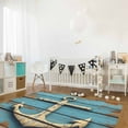 thumbnail image 3 of Area Rugs Indoor Non-Slip Rectangle Rug 2x3 Ft Nautical Anchor Vintage Style Wood Grain Rug Rubber Backing Floor Mats Non Shedding Home Decor Carpet for Entryway Living Room, 3 of 8