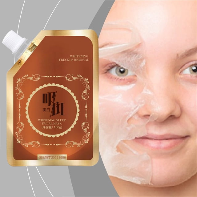 Fiudx Mascarilla Antiarrugas, Crema Iluminada para Manchas, Gel Hidratante para Pecas, Mascarilla Blanqueadora para Unificar El Tono, Cuidad Facial Antiamarilleamiento, para Pie Apagada, Fórmula de 1