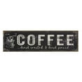 thumbnail image 2 of CWI Gifts Coffee Black Distressed Metal Sign, 2 of 2