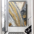 thumbnail image 3 of Abstract Impressions Textured Line Hand Painted Oil Painting Modern Abstract POP Geometry Wall Art Picture Vertical Living Room Porch Entrance Decor, 3 of 5