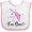 White and Pink, variant on Inktastic 1st Birthday Unicorn Girls Baby Bib