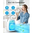 thumbnail image 4 of Ventilador de aire acondicionado portátil AI, mini aire acondicionado evaporativo JYew, unidad de aire acondicionado portátil con ventilador acondicionador humidificador 4 en 1 con 1400 ml, CA portáti, 4 of 5