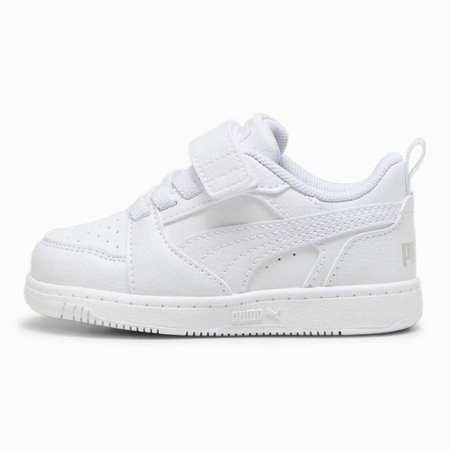 Tenis Puma Rebound V6 Lo AC + INF para Niños Pequeños 397420-03 blanco 12