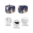 thumbnail image 2 of Fsddascl Navy Blue Christmas Snowman Toaster Cover 2 Slice, Small Kitchen Appliance Covers, Xmas Tree Elk Balls Snowflake Toaster Oven Cover with Loop, Bread Machine Cover Polyester Dust Cover, 2 of 5