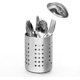 thumbnail image 1 of Organizador de cubiertos de acero inoxidable para cocina, escurridor, soporte para utensilios y aparatos de cocina, organizador de cucharas y tenedores (plata, acero inoxidable), 1 of 7