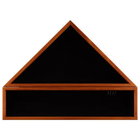 Gallery Solutions 20x27 Solid Wood Military Flag Award and Medal Display Case