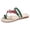 Green, variant on Women's Flat Sandals Dressy Butterfly Metallic Sparkly Rhinestone Slip on Strappy Toe Ring Slides Lightweight Daily Slippers White Size 9