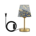 thumbnail image 2 of Wobogo Vintage Blue Peacock Table Lamps Three-channel Adjustable Lighted Antique Brass Metal Base Simple Modern Style for Bedroom Nightstands Living Room and Office, 2 of 8