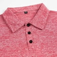 thumbnail image 4 of Camiseta deportiva de manga corta con cuello para hombre: diseño liso, poliéster-spandex, prenda informal para la playa, estampado a rayas, tallas S-XXXL, 4 of 7