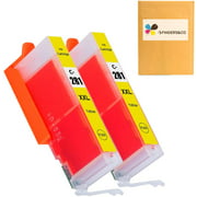 F FINDERS&CO CLI281 CLI-281 XXL Yellow Ink Cartridges Replacement for Canon PGI-280XXL CLI-281XXL Ink for Canon Pixma