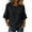 Black, variant on Enjoytime Women Shirts Crew Neck Lace Up Ruffle Half Sleeve Tops Vacation Casual Trendy Blouses