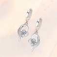 thumbnail image 4 of 1 par de pendientes de aro con colgante de corazón para novia, esposa, madre, fecha de boda, fiesta, joyería artística, regalo personalizado Ropa, zapatos y accesorios Miscelánea Blanco Jumpingount AP010500-01B, 4 of 6