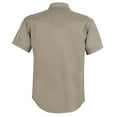 thumbnail image 3 of Coevals Club Men's Summer Short Sleeve Casual Western Solid Plain Snap Buttons Work Shirt (Khaki XXL), 3 of 3