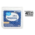 Great Value Ultra Paper Napkins, White, 100 Count