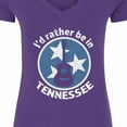 thumbnail image 4 of Inktastic I'd Rather Be in Tennessee Women's V-Neck T-Shirt, 4 of 5
