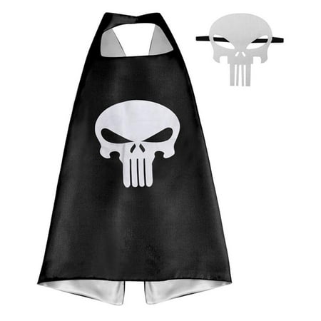 Marvel Comics Costume - Punisher Logo Cape and Mask with Gift Box by