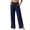 Navy, variant on Sexlip Women's Wide Leg Pants All Season loose fit wide leg high waist cotton linen cotton slit casual soft fabric Orange S