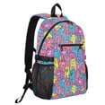 thumbnail image 2 of JIALIOU 14" Laptop Backpack Waterproof Airline Approved Stylish Casual Daypack for Travel Business College Work, Cartoon Teeth, 2 of 8