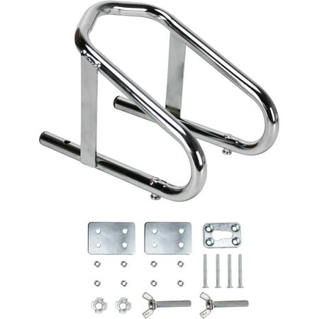 Extreme Max 5001.5763 Deluxe Chrome Motorcycle Wheel Chock - 5.5" Wide