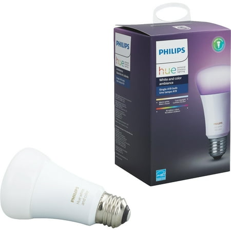 Philips Hue White & Color Ambiance A19 Medium Dimmable LED Light Bulb (California Only)