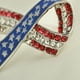 thumbnail image 3 of Diamante de Imitación Broches EE.UU. Americano Cinta Del Indicador de La Joyería Patriótica, 3 of 6