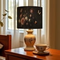 thumbnail image 6 of Bouquet Linen Drum Lampshades Roses Butterflies Dark Vintage Floral Still Life Pink 13"x13"x10" Light Shade for Table Lamps Floor Lamp Shades Lampshade Replacement Assembly Required, 6 of 8
