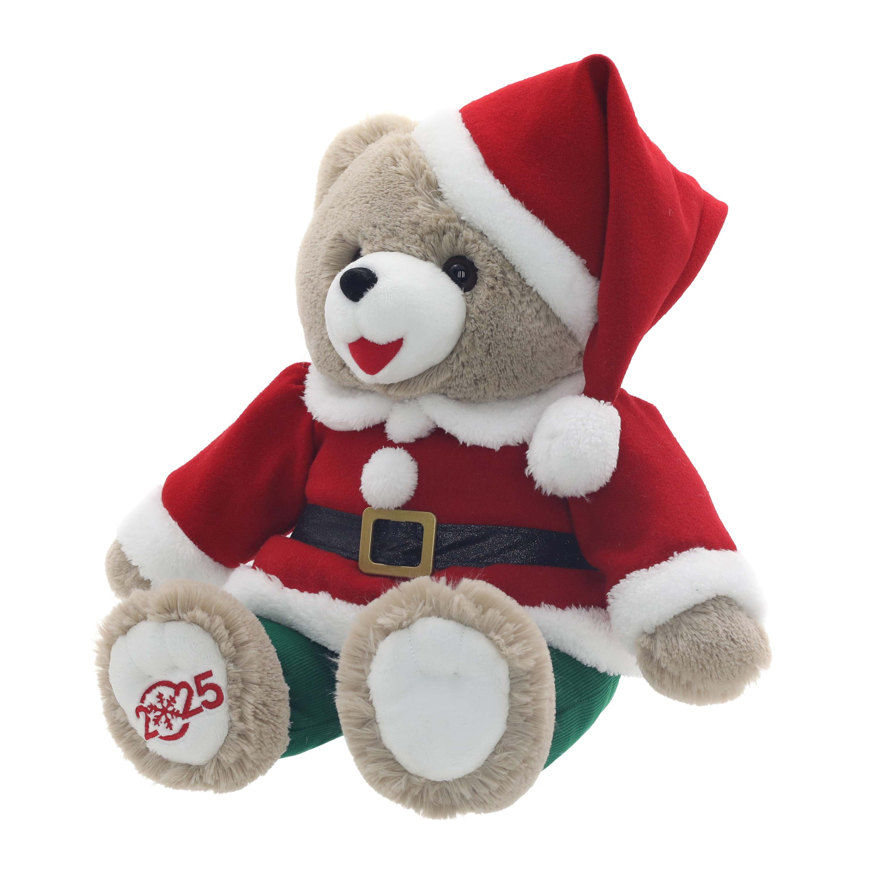 くまちゃんサンタさん ベア Snowflake Santa Claus Boy 2025 Teddy Bear Christmas Plush, Brown