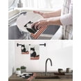 thumbnail image 5 of Cute Cats Kitchen Dish Towels for Drying Dishes Set of 2, Modern Abstract Ink Painting Red Striped Waffle Weave Microfiber Hand Tea Bathroom Towels Quick Dry & Absorbent Towel 12x12, 5 of 7